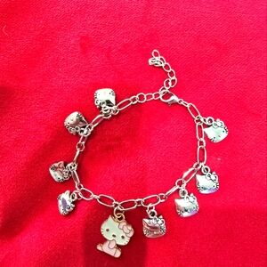 Hello Kitty Silver Charm Bracelet